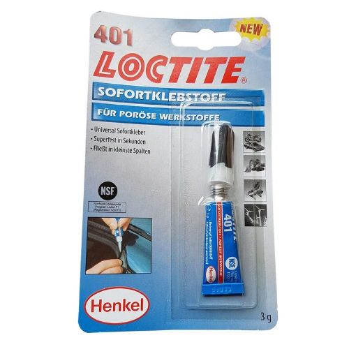 LOCTITE 401, 3g Tube, Farbe: transparent Sekundenkleber 
