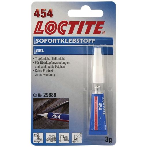 LOCTITE 454, 3g Tube Sekundenkleber für schwer verklebbare Werkstoffe 
