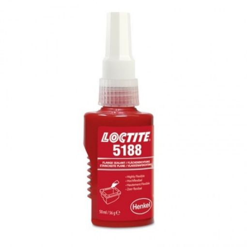 LOCTITE 5188, 50ml Akkordeonflasche, Farbe: Rot Loctite Flächendichtung, mittelfest, hochflexibel  