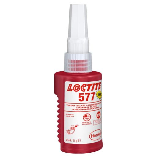 LOCTITE 577, 50ml Akkordeonflasche, Farbe: Gelb Loctite Gewindedichtung, mittelfest 