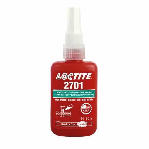 LOCTITE 2701, 50ml Flasche, Farbe: Grün hochfeste Schraubensicherung für verchromte Flächen 