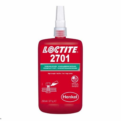 LOCTITE 2701, 250ml Flasche, Farbe: Grün hochfeste Schraubensicherung für verchromte Flächen 
