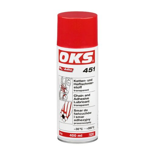 OKS 451, 400ml Spraydose Ketten- und Haftschmierstoff, transparent, Spray  