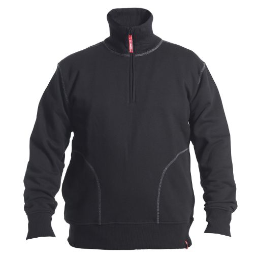 Engel Sweatshirt mit hohem Kragen, Größe: 4XL, Farbe: Schwarz 8014-136-20  