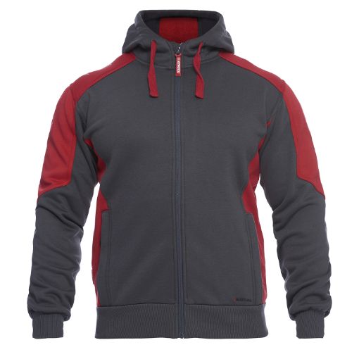 Engel Sweat Cardigan, Größe: L, Farbe: Anthrazitgrau/Tomato Red 8820-233-79757  