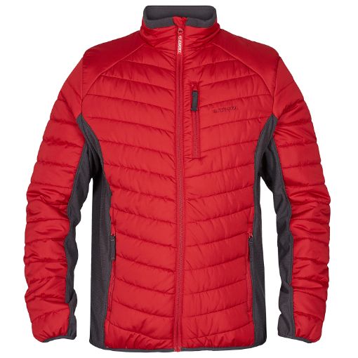 Engel Steppjacke mit Strickärmeln, Größe: XL, Farbe: Tomatenrot/Anthrazitgrau 1125-189-75779  