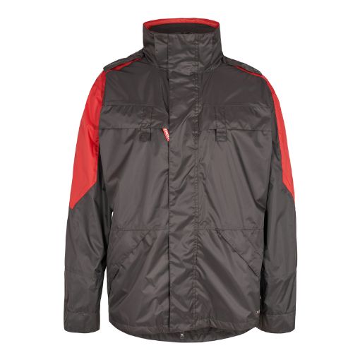 Engel Regenjacke, Größe: L, Farbe: Anthrazitgrau/Tomato Red 1812-201-79757  
