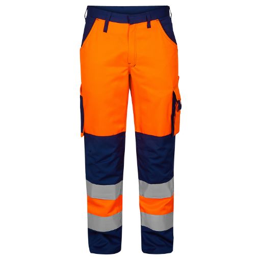 Engel Arbeitshose mit Reflexionstreifen, Größe: 66, Farbe: Orange/Marine 2501-525-1006  
