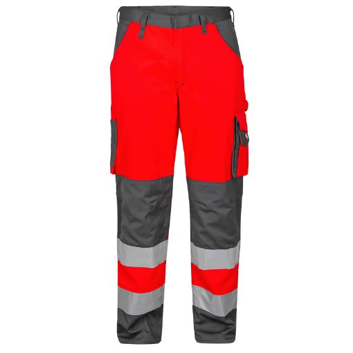 Engel Arbeitshose mit Reflexiostreifen, Größe: 24, Farbe: Rot/Grau 2501-775-4725  
