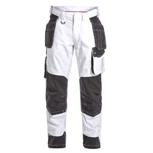 Engel Arbeitshose mit Holstertaschen, Größe: 26, Farbe: Weiss/Anthrazitgrau 2811-254-379  
