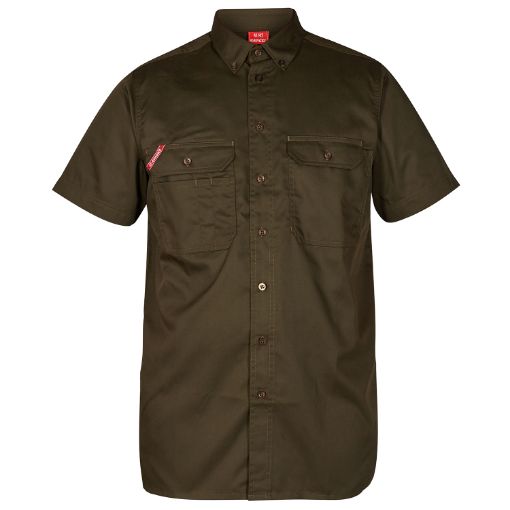 Engel Kurzärmliges Herrenhemd, Größe: 37/38, Farbe: Forest Green 7183-810-53  