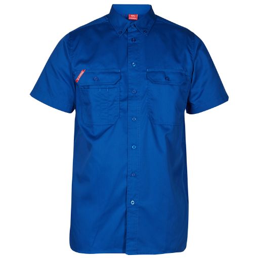 Engel Kurzärmliges Herrenhemd, Größe: 37/38, Farbe: Surfer Blue 7183-810-737  
