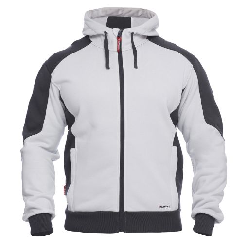 Engel Sweat Cardigan, Größe: XL, Farbe: Weiss/Anthrazitgrau 8820-233-379  