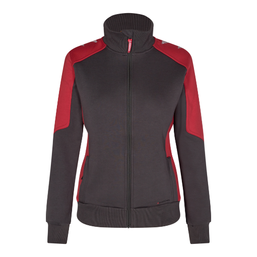 Engel Sweat Cardigan, Größe: 3XL, Farbe: Anthrazitgrau/Tomato Red 8825-233-79757  
