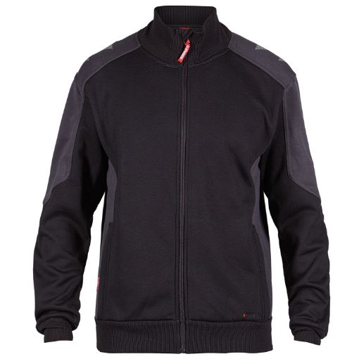 Engel Sweat Cardigan mit Kragen, Größe: S, Farbe: Schwarz/Anthrazitgrau 8830-233-2079  