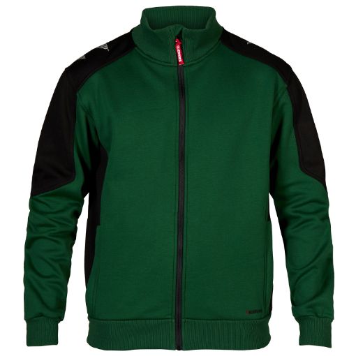 Engel Sweat Cardigan mit Kragen, Größe: M, Farbe: Grün/Schwarz 8830-233-120  