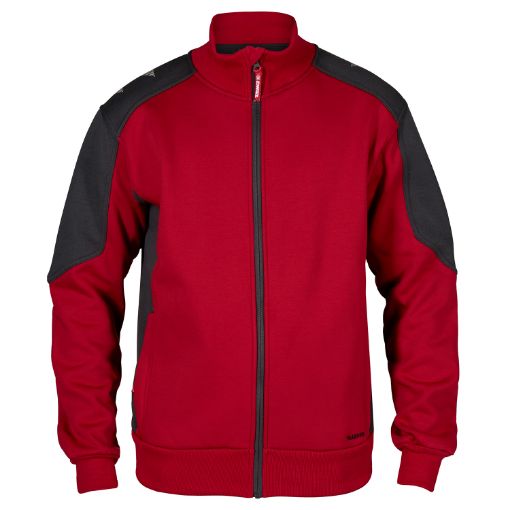 Engel Sweat Cardigan mit Kragen, Größe: L, Farbe: Tomato Red/Anthrazitgrau 8830-233-75779  