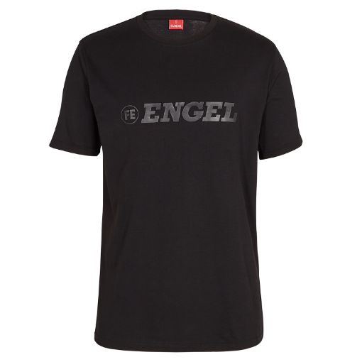 Engel T-Shirt mit Logoaufdruck, Größe: L, Farbe: Schwarz 9036-269-20  