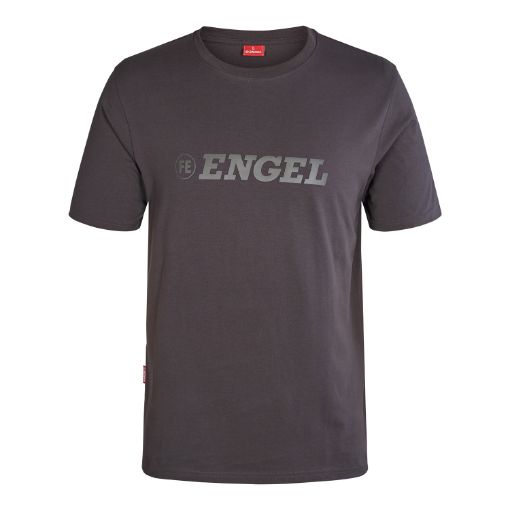 Engel T-Shirt mit Logoaufdruck, Größe: L, Farbe: Anthrazitgrau 9036-269-79  