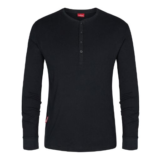 Engel Grandad langarm Shirt, Größe: XS, Farbe: Schwarz 9257-565-20  