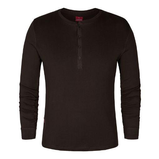 Engel Grandad langarm Shirt, Größe: M, Farbe: Mokkabraun 9257-565-167  