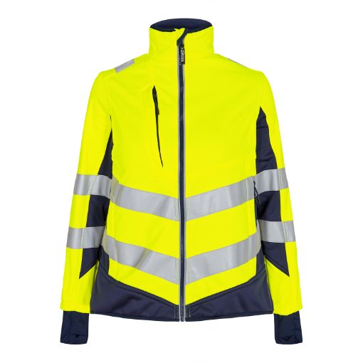 Engel Softshelljacke Damen, Größe: XS, Farbe: Gelb/Blue Ink 1156-237-38165  