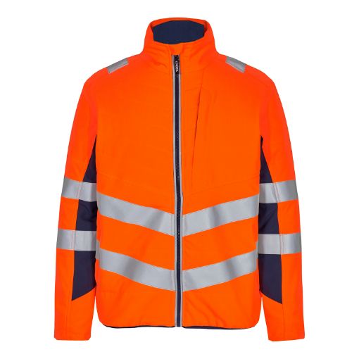 Engel Steppjacke, Größe: 4XL, Farbe: Orange/Blue Ink 1159-158-10165  