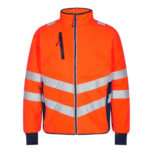 Engel Fleece Jacke, Größe: S, Farbe: Orange/Blue Ink 1192-236-10165  