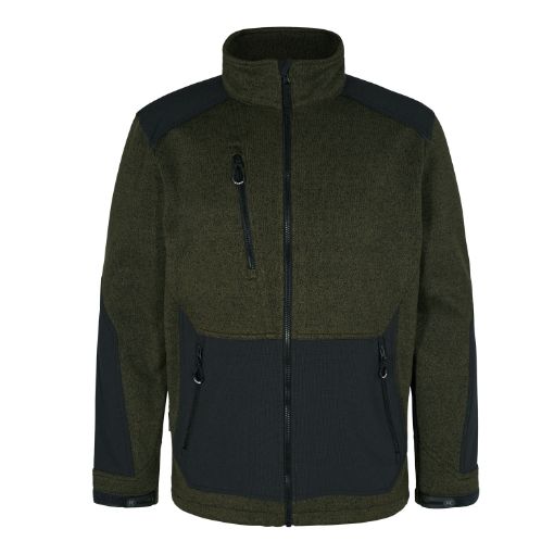 Engel Gebundene Strickjacke, Größe: 3XL, Farbe: Forest Green/Schwarz 1363-299-5320  