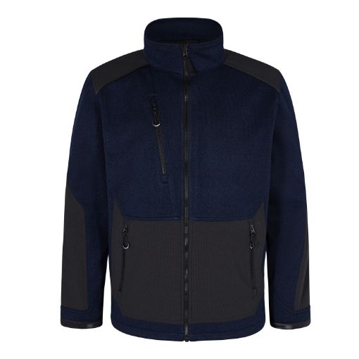 Engel Gebundene Strickjacke, Größe: 4XL, Farbe: Blue Ink/Schwarz 1363-299-16520  