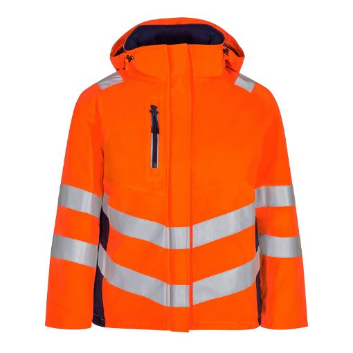 Engel Damen Winterjacke, Größe: XL, Farbe: Orange/Blue Ink 1943-930-10165  