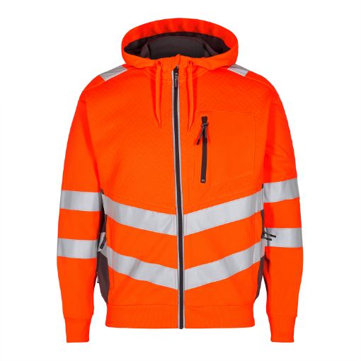 Engel Sweatcardigan, Größe: 2XL, Farbe: Orange/Anthrazitgrau 8025-241-1079  