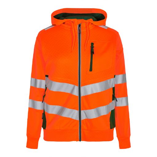 Engel Damen Sweat cardigan, Größe: S, Farbe: Orange/Grün 8027-241-101  