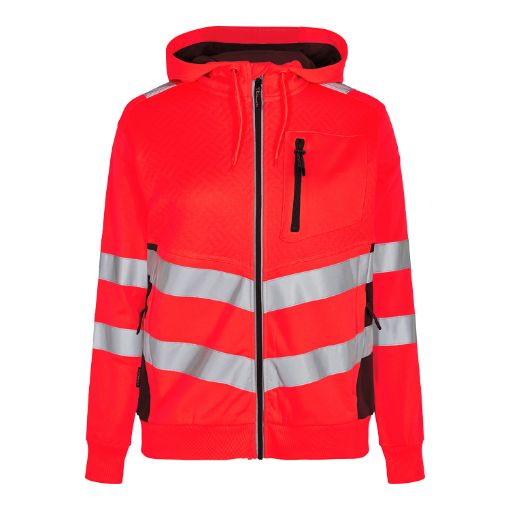 Engel Damen Sweat cardigan, Größe: S, Farbe: Rot/Schwarz 8027-241-4720  