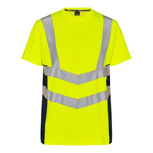 Engel T-Shirt S/S, Größe: L, Farbe: Gelb/Blue Ink 9544-182-38165  