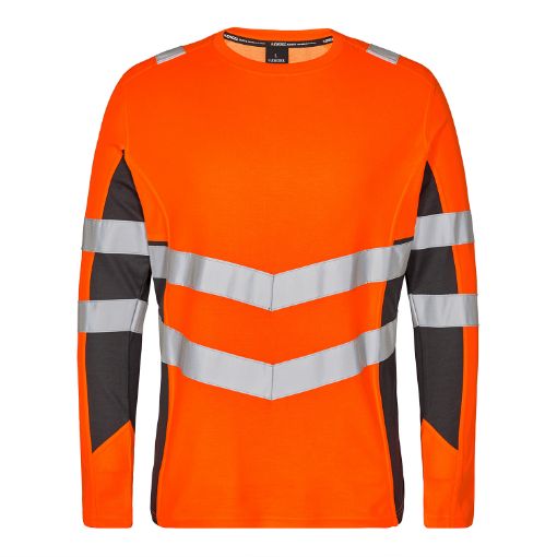 Engel Langarm-Shirt, Größe: 5XL, Farbe: Orange/Anthrazitgrau 9545-182-1079  