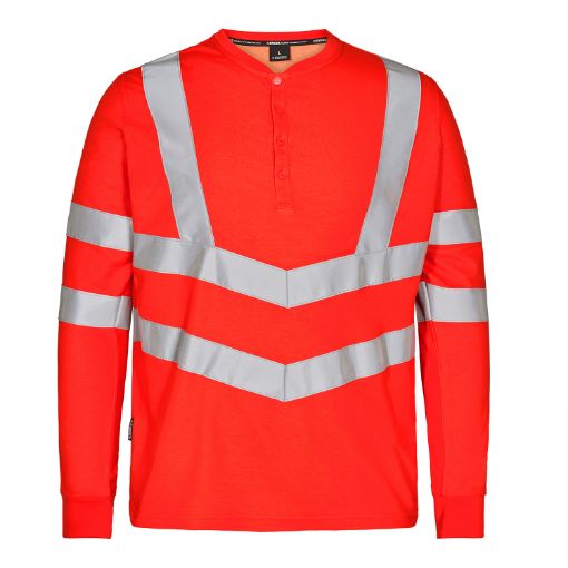 Engel Grandad T-shirt L/S, Größe: S, Farbe: Rot 9548-182-47  