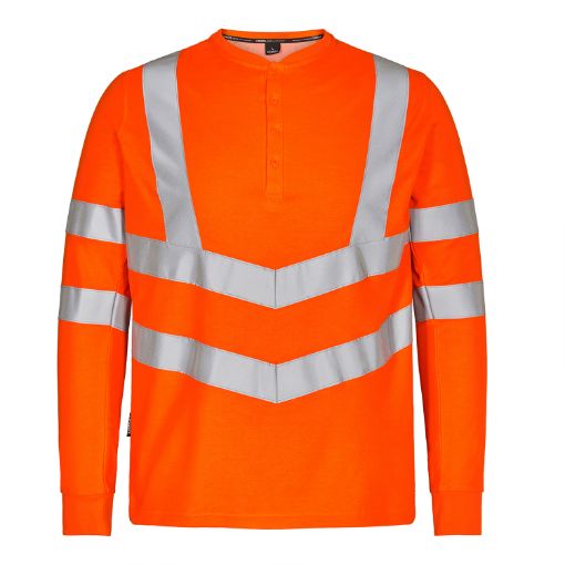 Engel Grandad T-shirt L/S, Größe: 3XL, Farbe: Orange 9548-182-10  