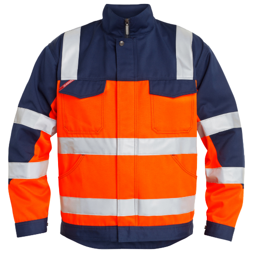 Engel Arbeitsjacke mit Reflexionstreifen, Größe: L, Farbe: Orange/Marine 1501-520-1006  