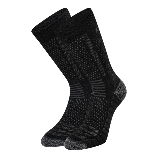 Engel Socken mit Merinowolle, Größe: 38-40, Farbe: Schwarz/Anthrazitgrau 9107-6-2079  